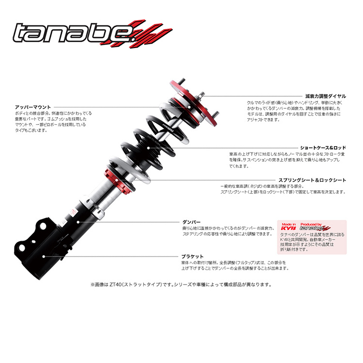 TANABE FUNTORIDE 避震器SUBARU BRZ ZC6