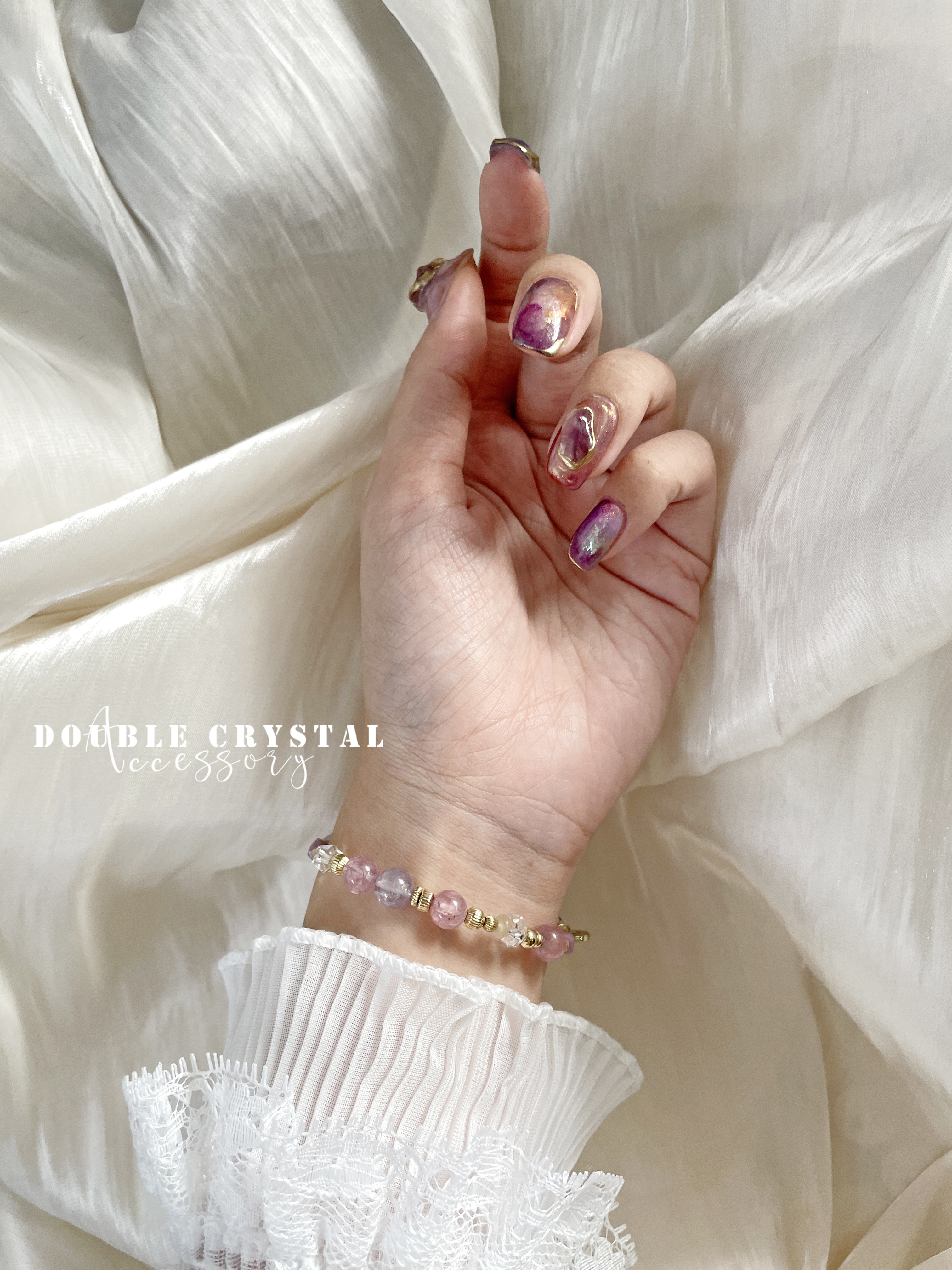 ☽◌*芭比的珠寶盒／彩尖晶・紫雲母・東菱玉