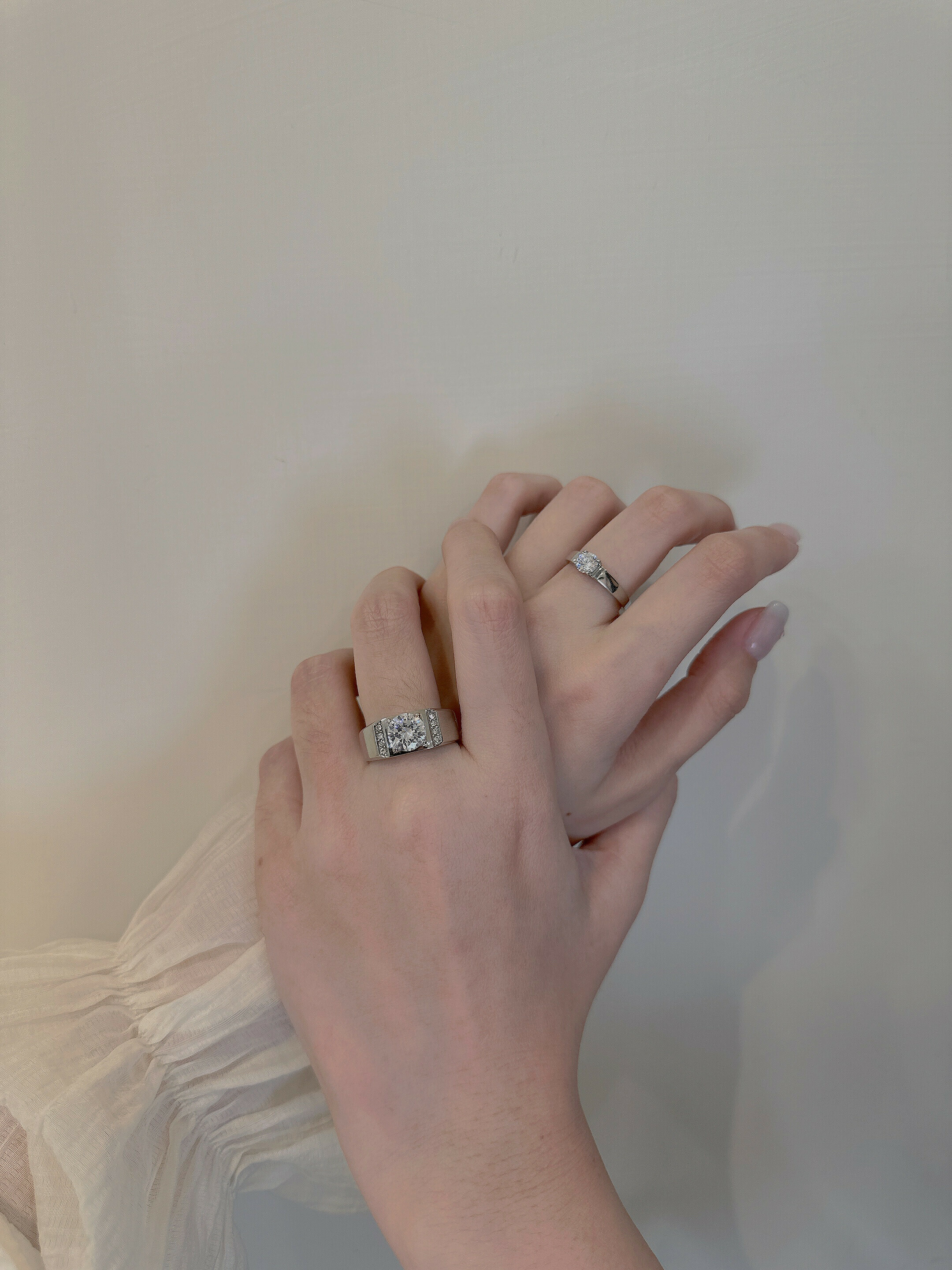 【鈦鋼】未來．鈦鋼單鑽對戒