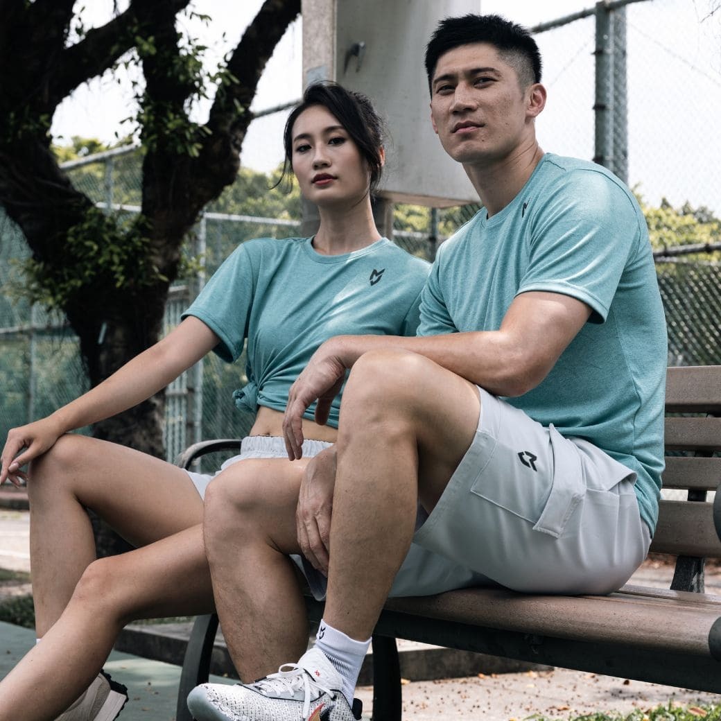 木醣醇中性版運動短袖（灰綠）