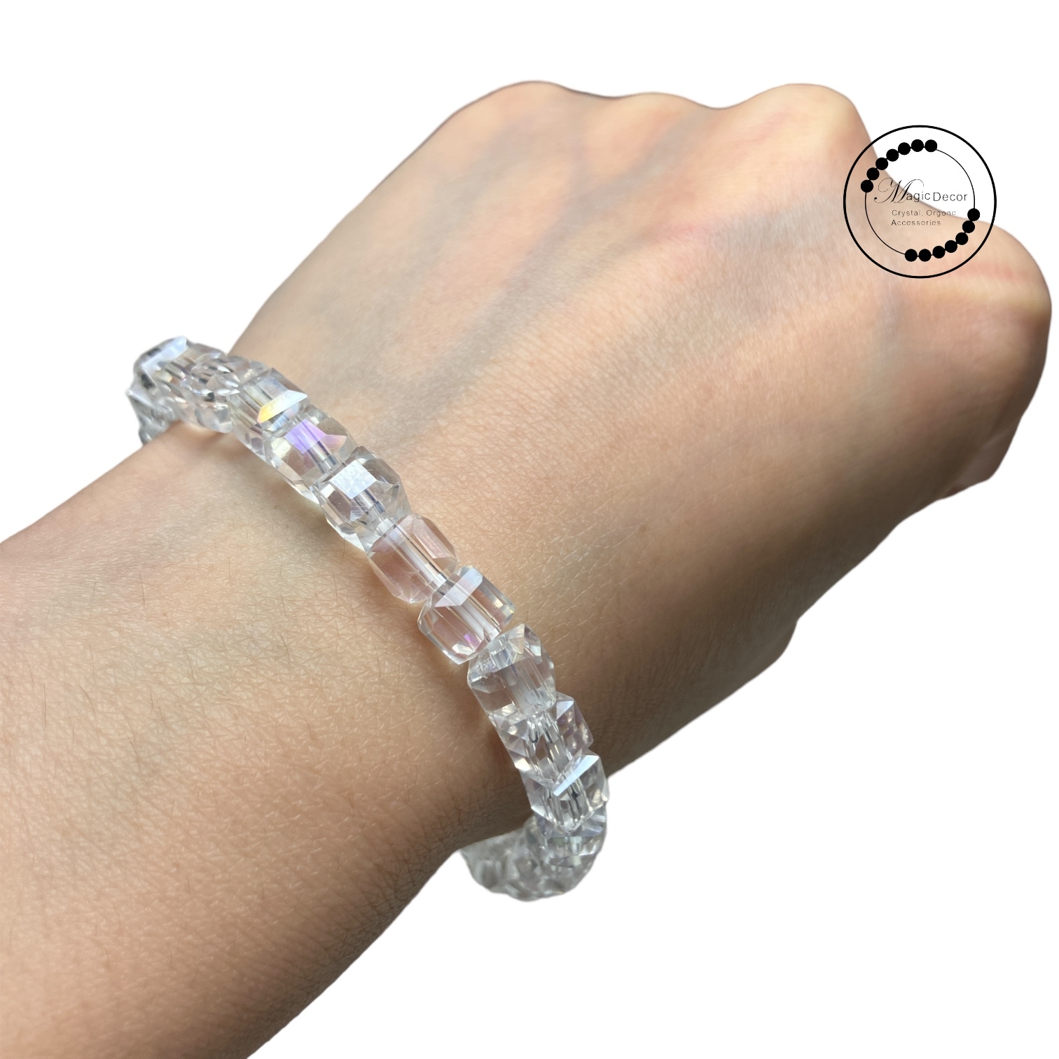 250222 - C37 奧地利白水晶DIY方糖手串