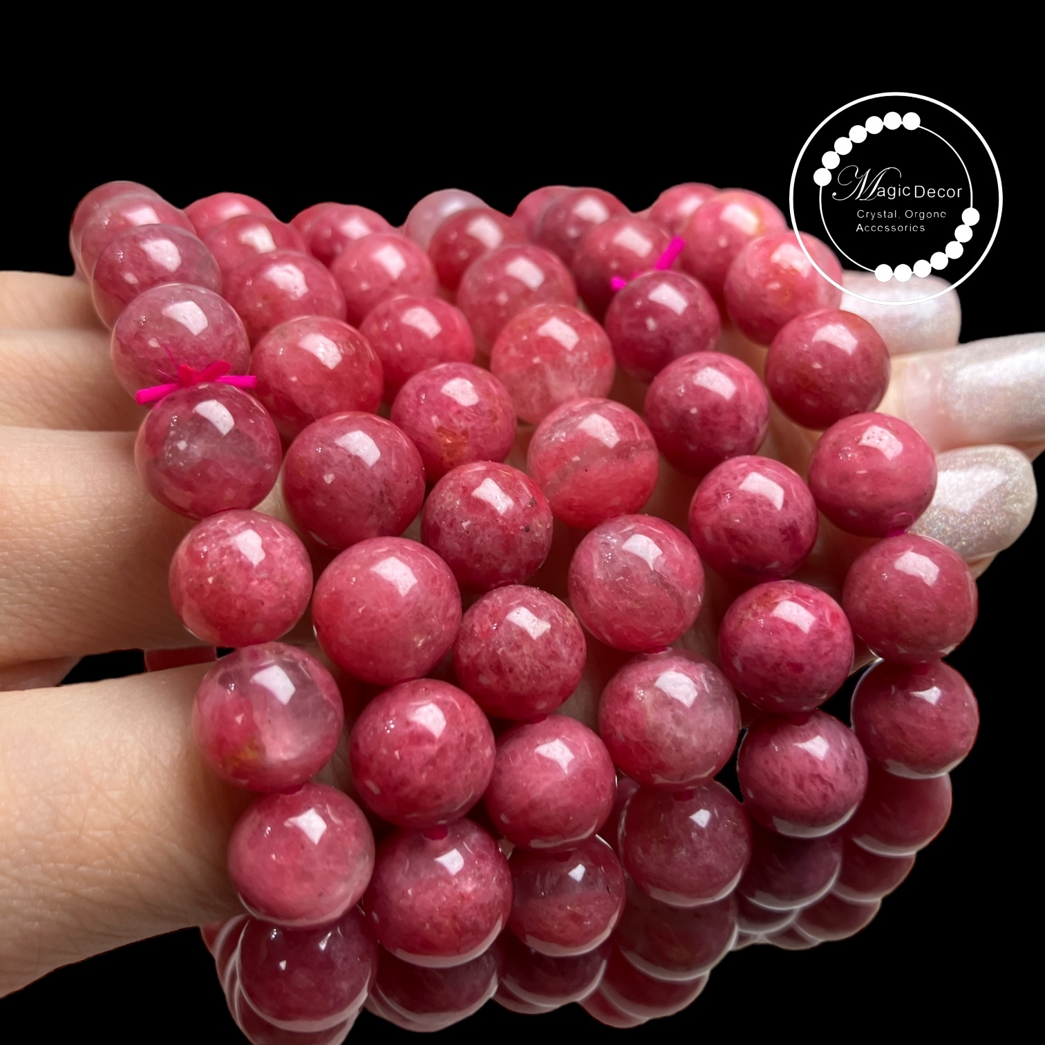 0807-d2 8mm++巴西紅紋石手串