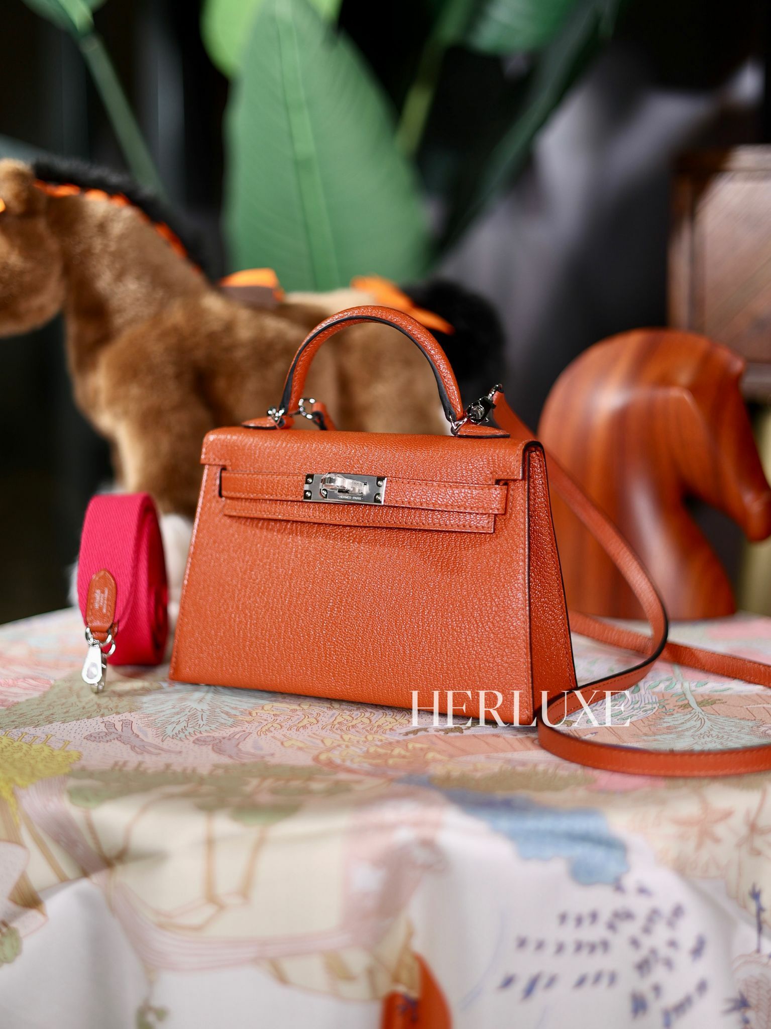 Kelly mini II 6C cuivre/0D rose mexico ck chevre