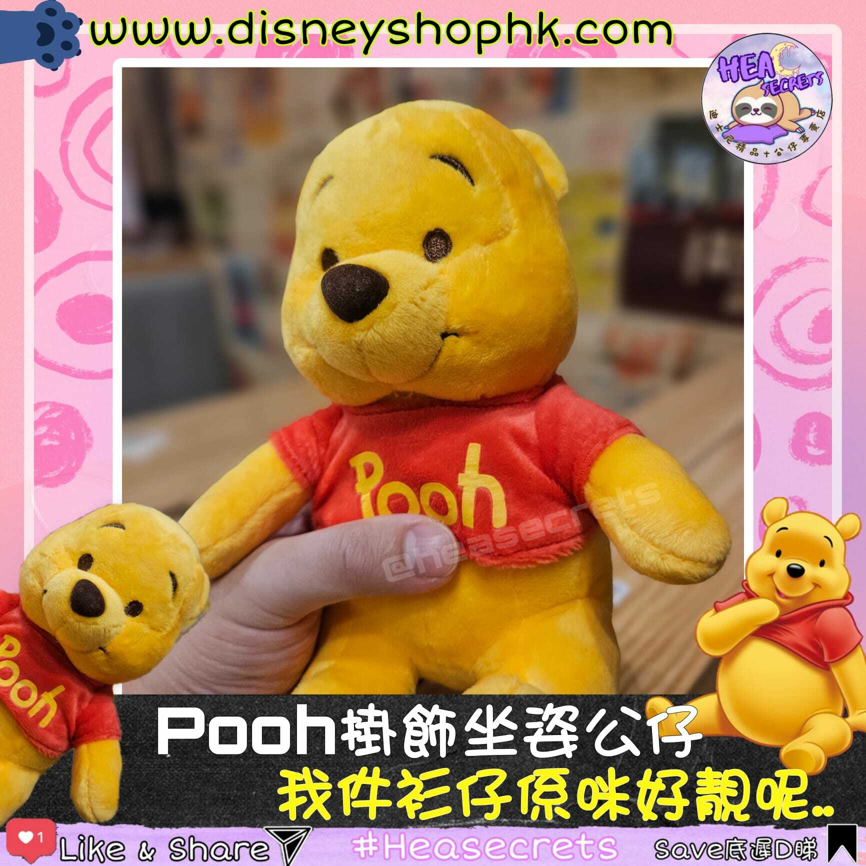 台灣直送 100%正版 6吋坐姿款WINNIE THE POOH 毛公仔 阿POOH 小熊維尼 掛飾 公仔 少女心 維尼家族 娃娃