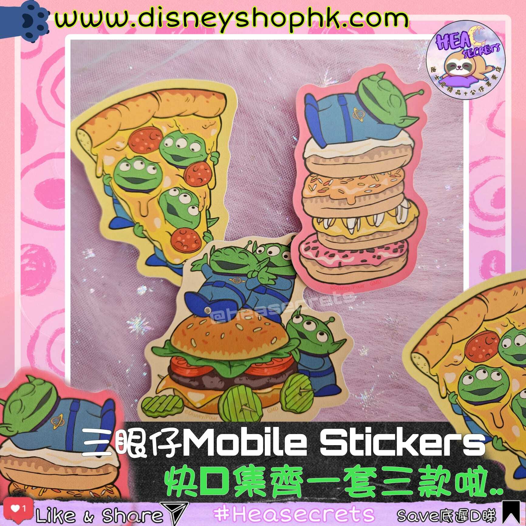 日本直送 100%正版 三眼仔 史迪仔 MOBILE STICKER 三眼怪 史迪奇 電話貼紙 手機配件 貼紙