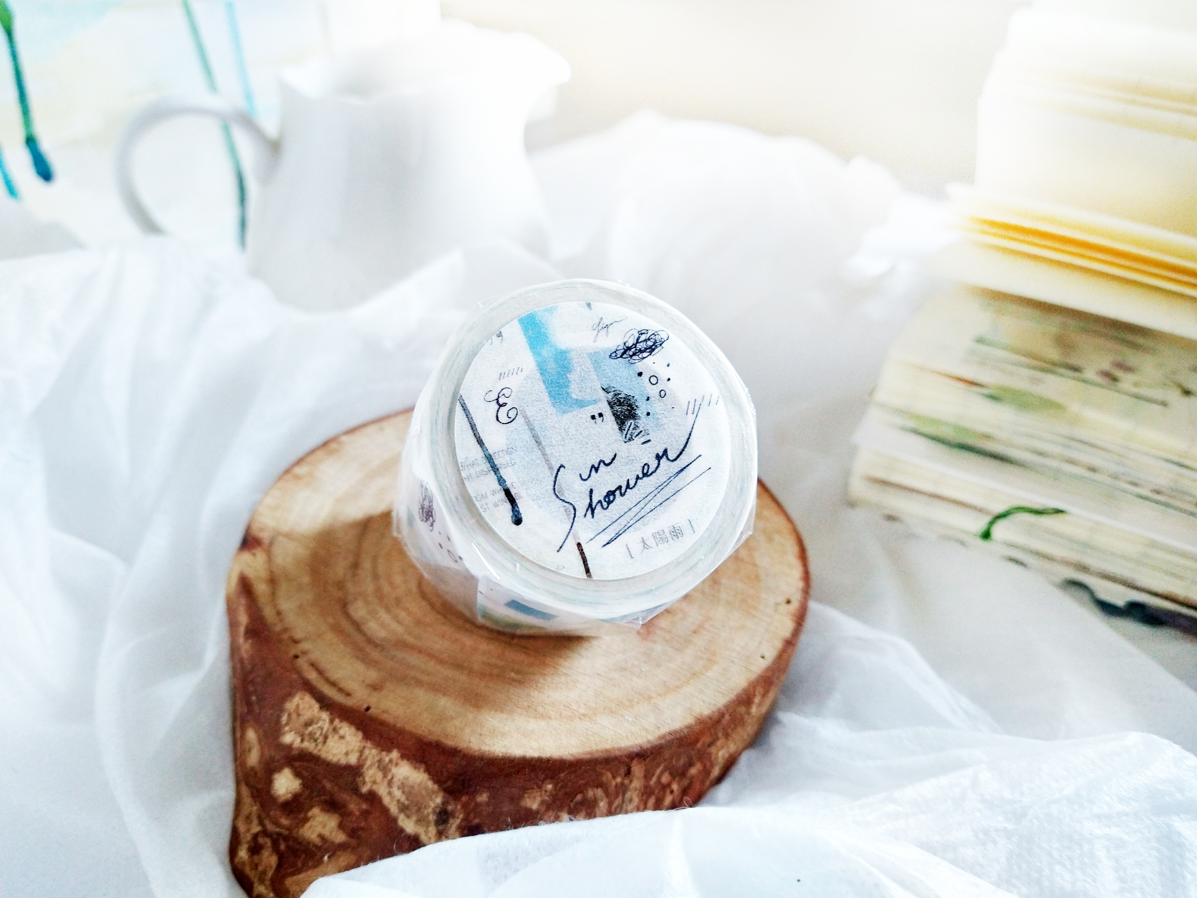 無色綻放．太陽雨 3.5cm和紙膠帶 <整捲/分裝>