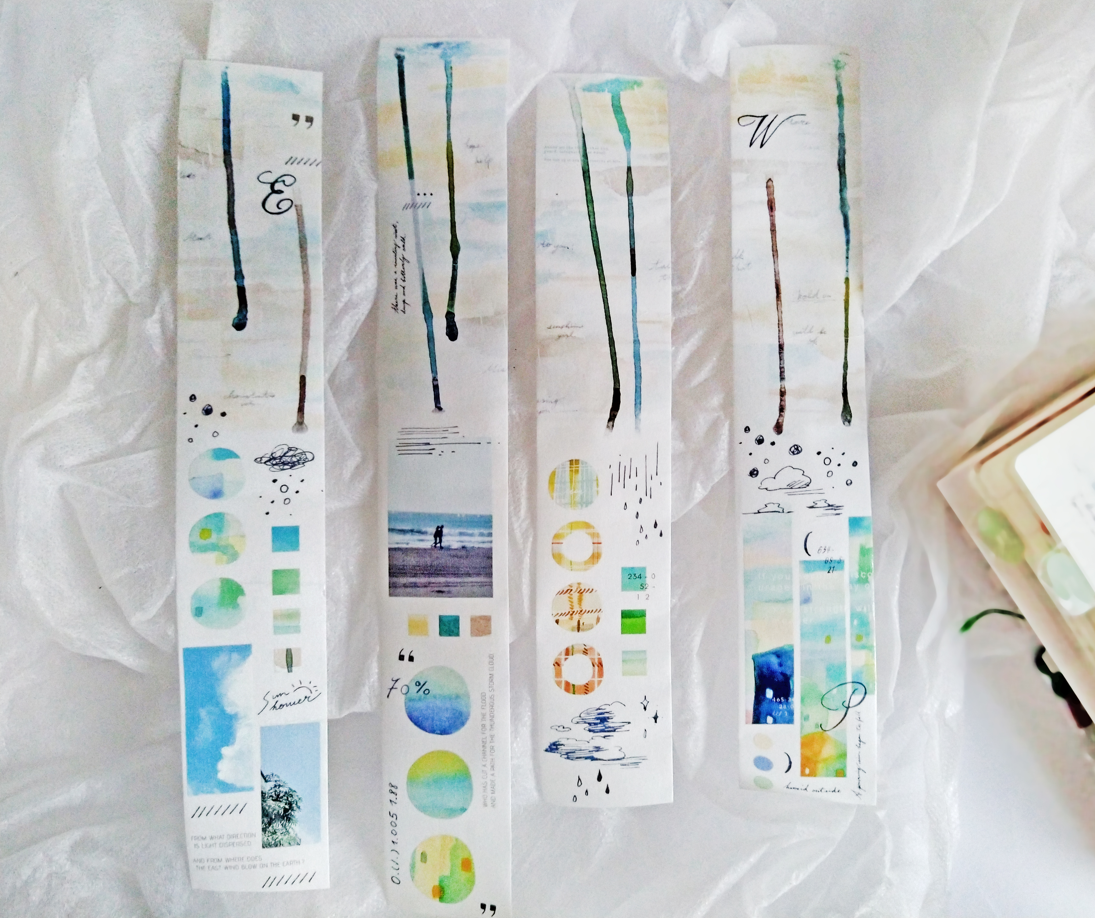 無色綻放．太陽雨 3.5cm和紙膠帶 <整捲/分裝>