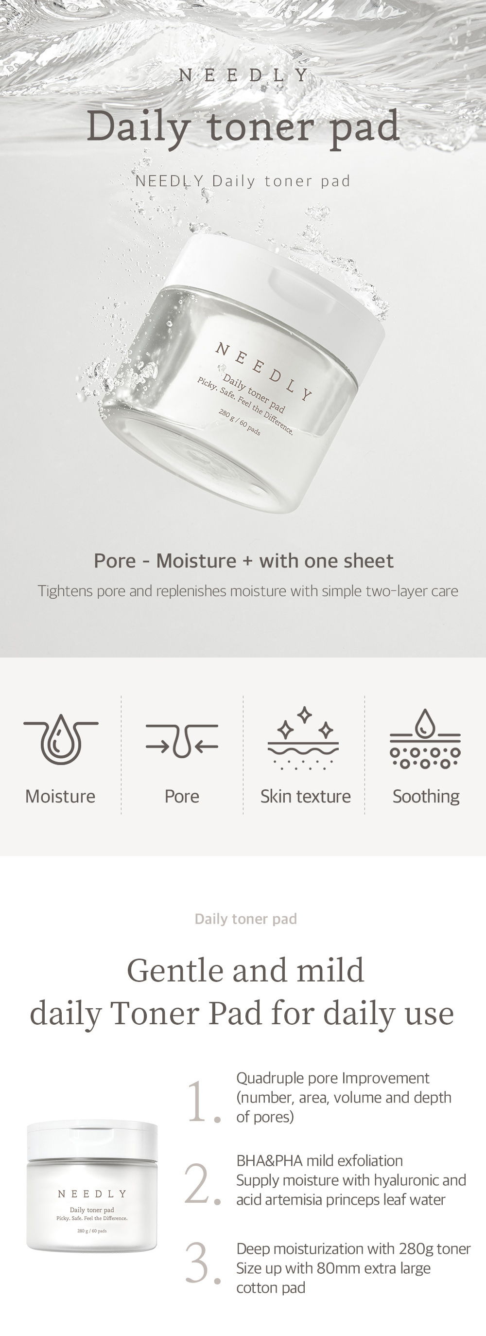 《現貨》NEEDLY Daily Toner Pad [60PCS]