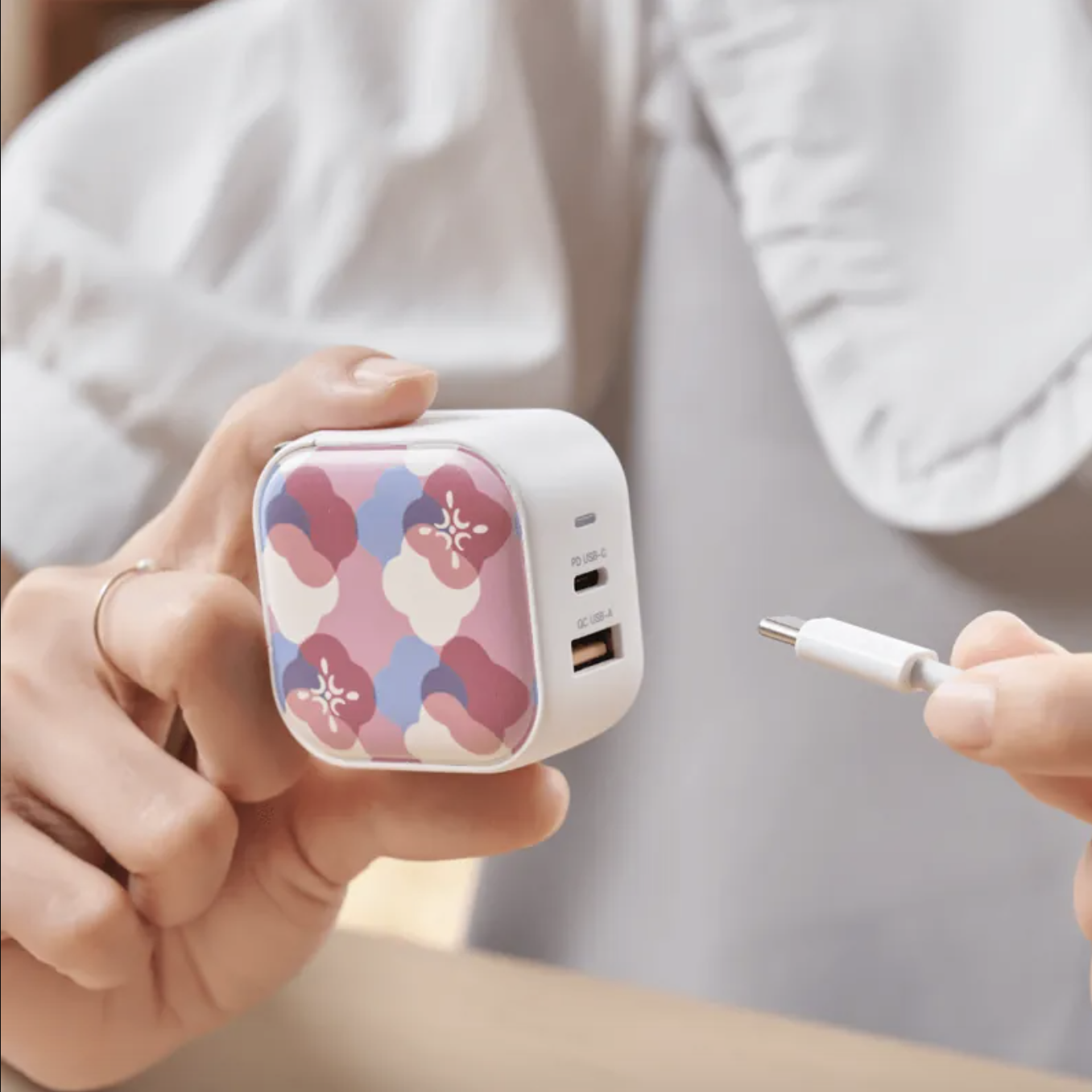 印花樂ＸMaktar聯名口袋快充/38W GaN  充電器 (2孔快充)