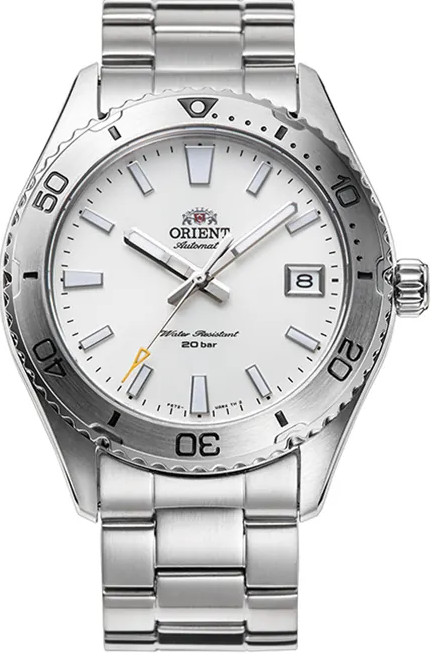 萬年鐘錶 - 東方錶  ORIENT  白色面盤機械水鬼潛水錶 RA-AC0Q03S  錶徑: 39.9mm