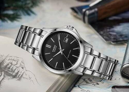 萬年鐘錶 - CASIO  黑面經典不鏽鋼女錶 LTP-1183A-1A   錶徑28MM