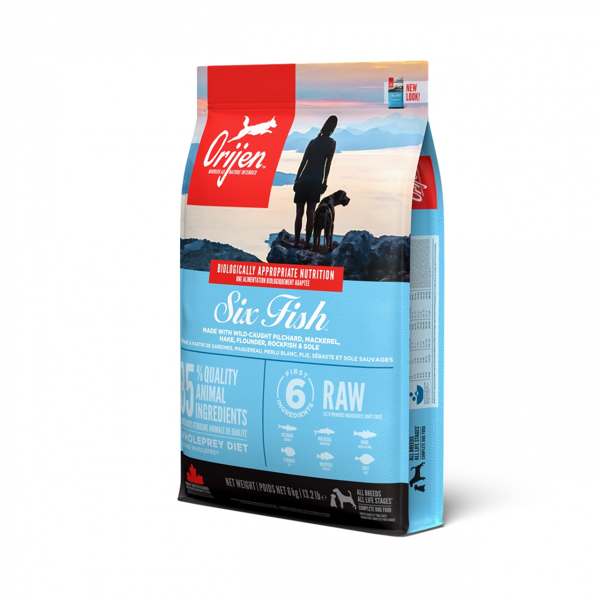 Orijen Adult Dry Dog Food - Six Fish Recipe．2kg/6kg/11.4kg