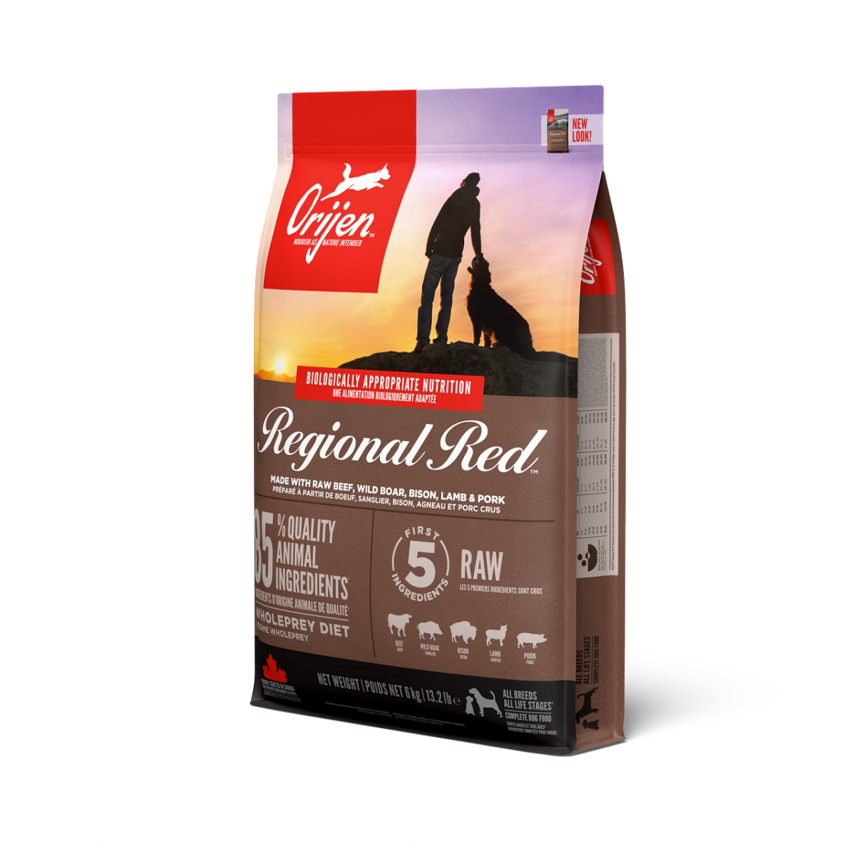 Orijen Adult Dry Dog Food - Regional Red Recipe．2kg/6kg/11.4kg