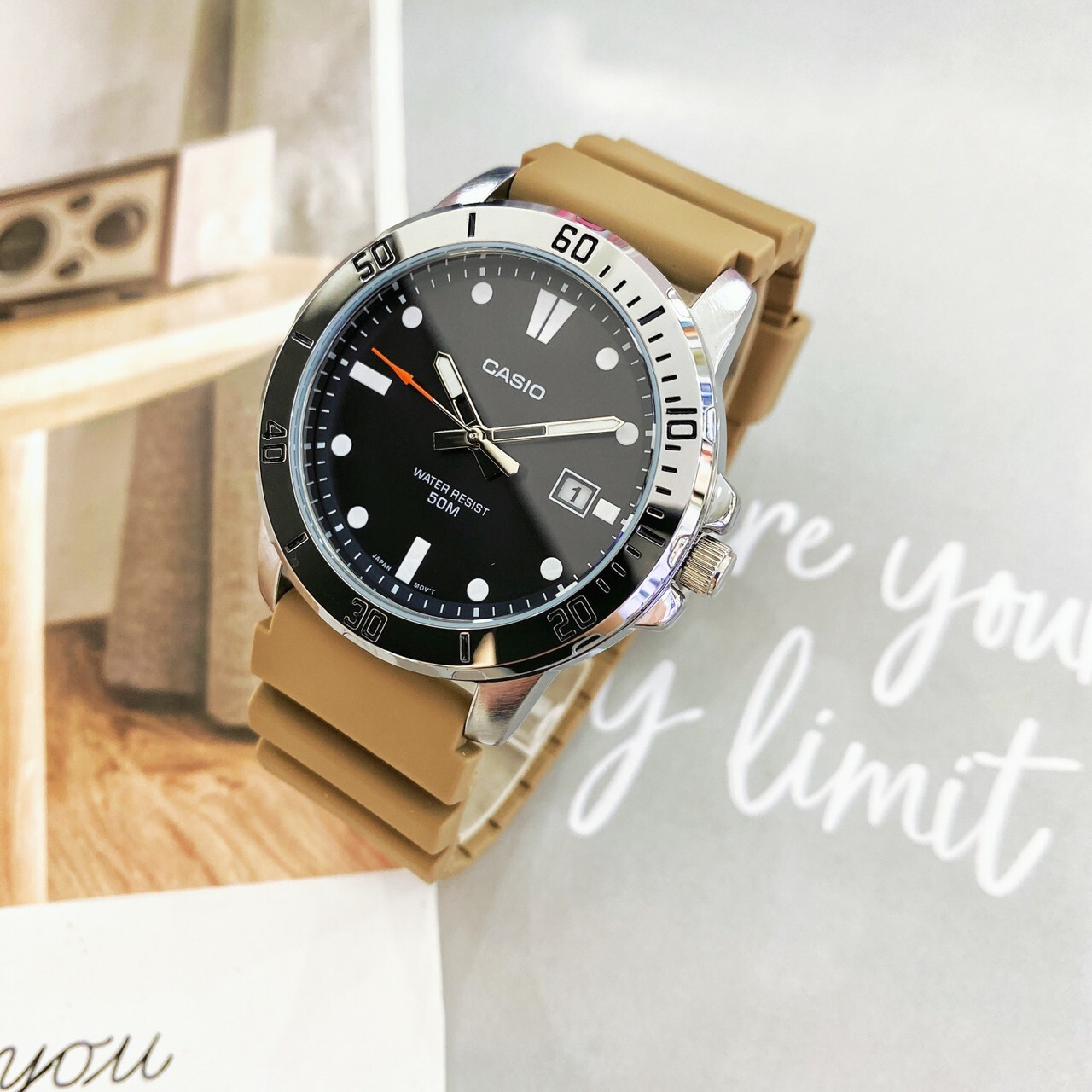 【CASIO 卡西歐】標準休閒風腕錶 MTP-VD01-5E 45mm 現代鐘錶