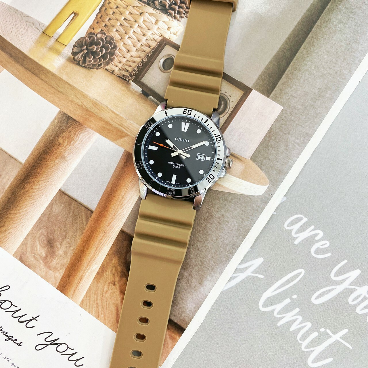 【CASIO 卡西歐】標準休閒風腕錶 MTP-VD01-5E 45mm 現代鐘錶