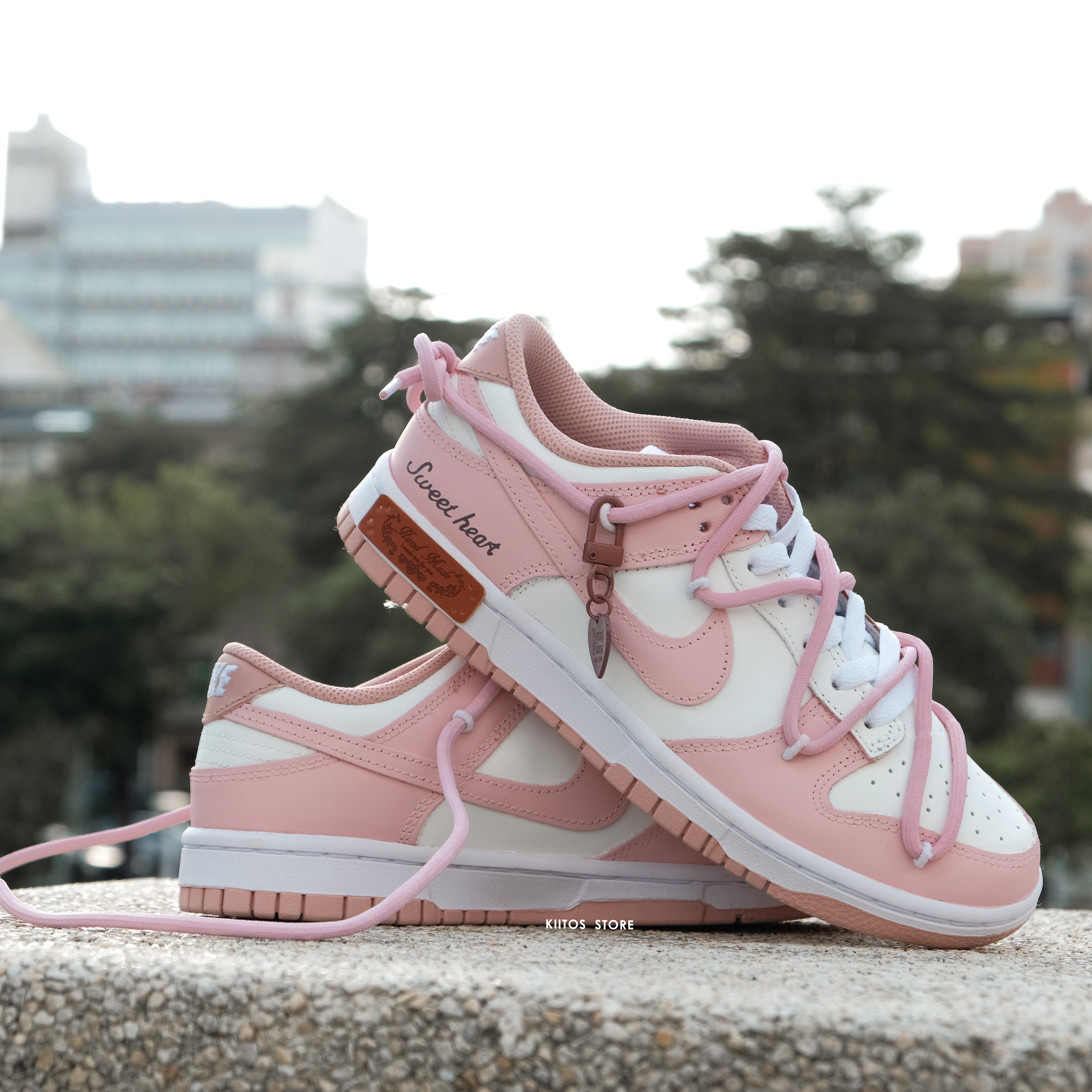 NIKE DUNK LOW 甜心鎖扣玫瑰粉 訂製款