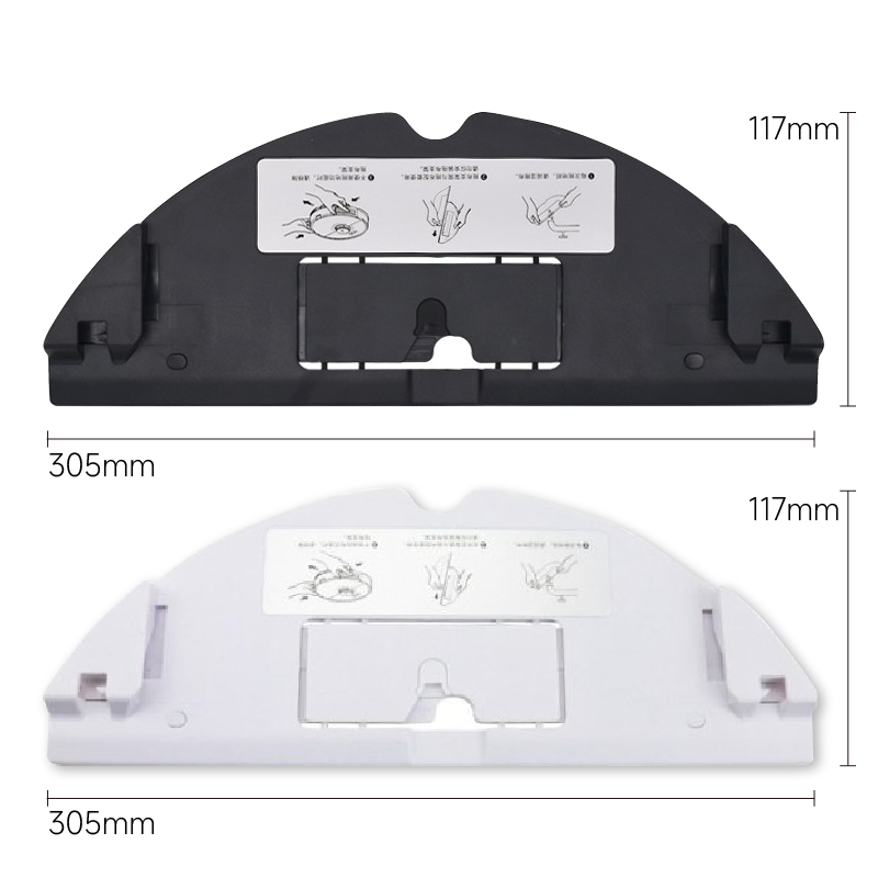 一白一黑的兩個【抹布掛架/副廠】S7/S7+標示著長寬等尺寸平放在白色的背景上