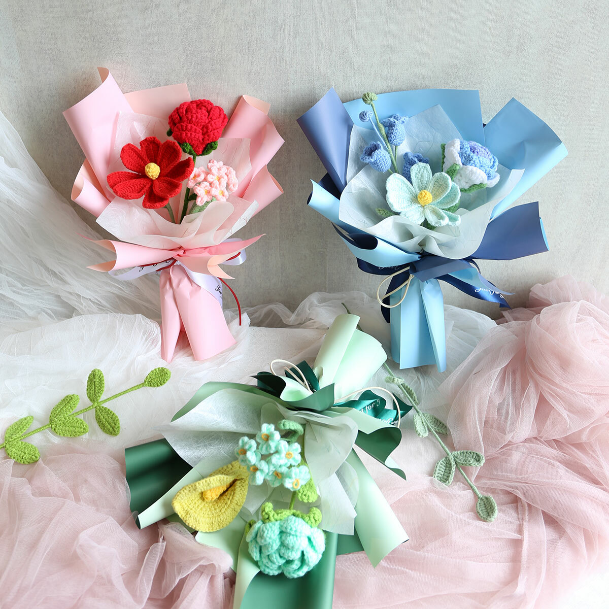 G67｜針織提袋花束