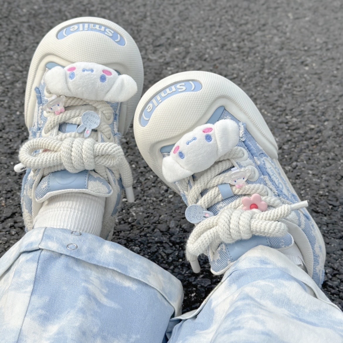Ouder "Smiler" 開口笑 大頭鞋 雲朵系列 胖頭鞋 芭比粉霞/藍天白雲