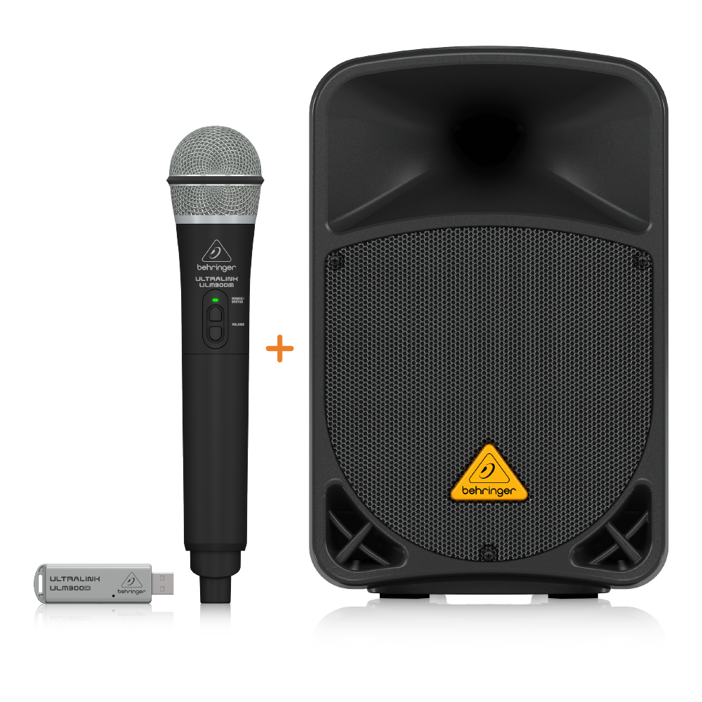 Behringer Behringer / B108D+ULM300USB 8吋 主動式PA喇叭(8吋,300W)+1對1無線Mic套組 — 三峽錄音 / 音響｜YA! 玩音樂