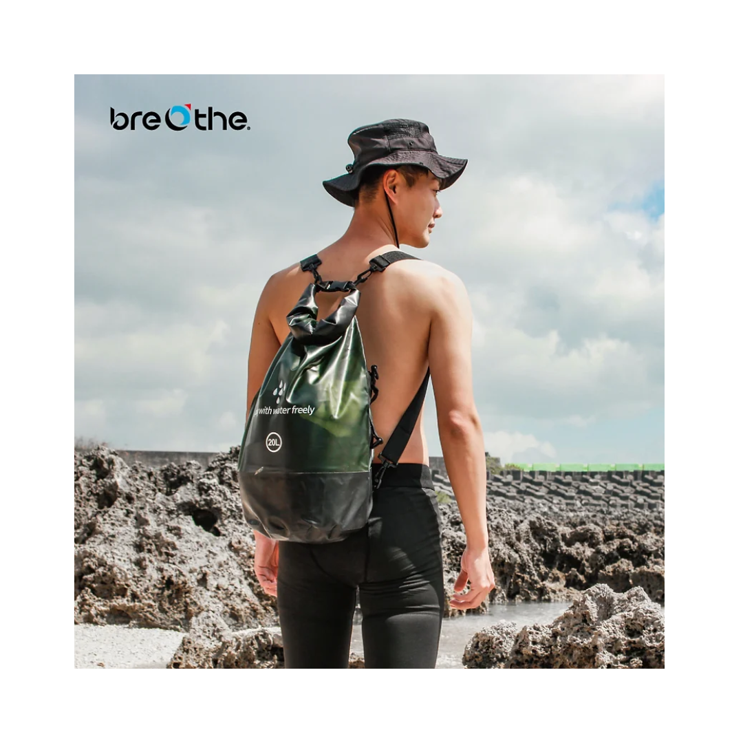 Breathe水呼吸-20L雙肩背透光拼接防水袋(七色)