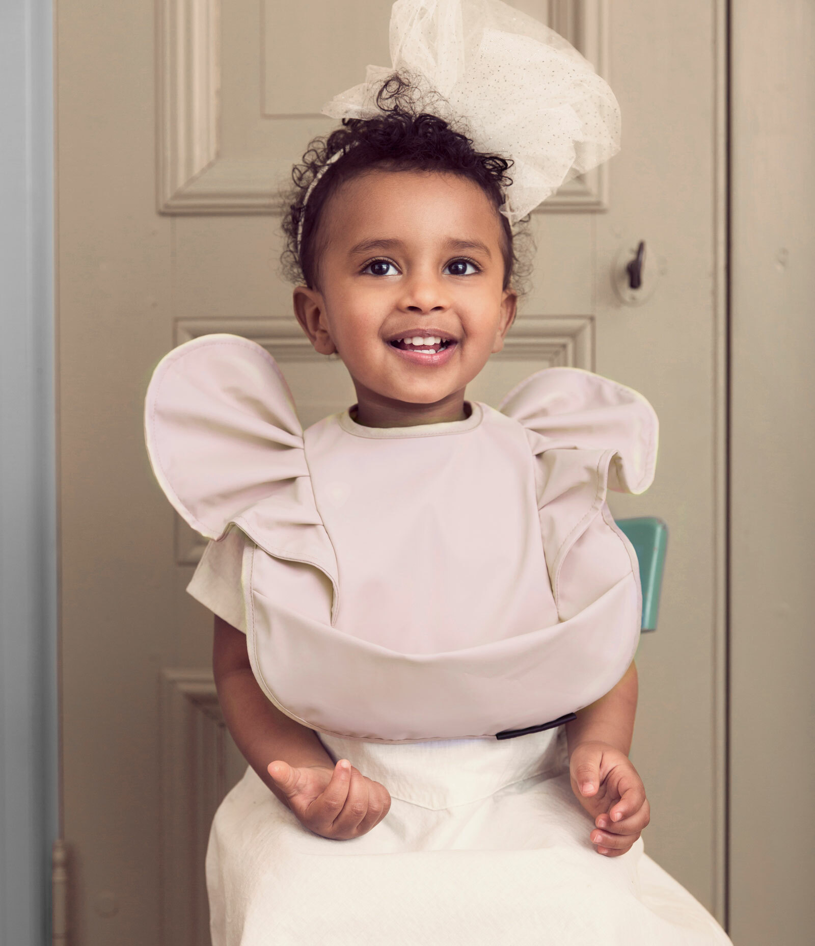 Elodie Details 防水口袋圍兜-粉嫩公主(Powder Pink)