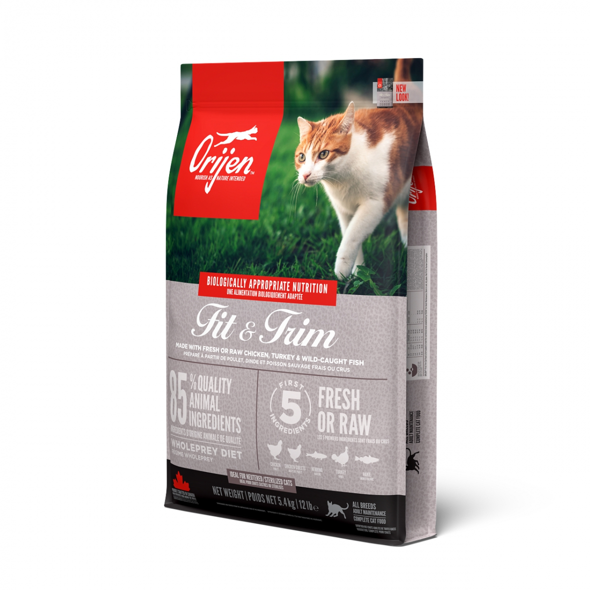 Orijen Dry Cat Food - Fit & Trim Recipe．1.8kg/5.4kg