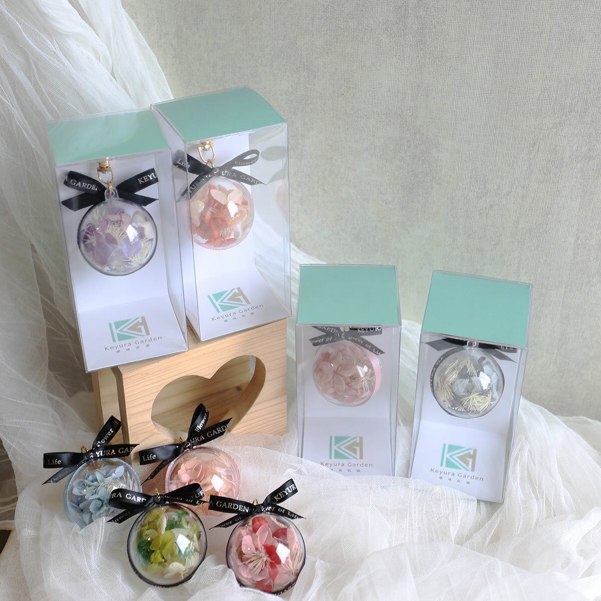 F05｜繡球花鑰匙圈