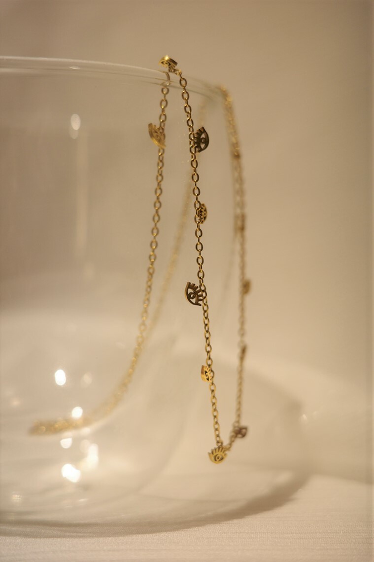 Lucky Eye 項鍊│鈦鋼│18K 鍍金系列*