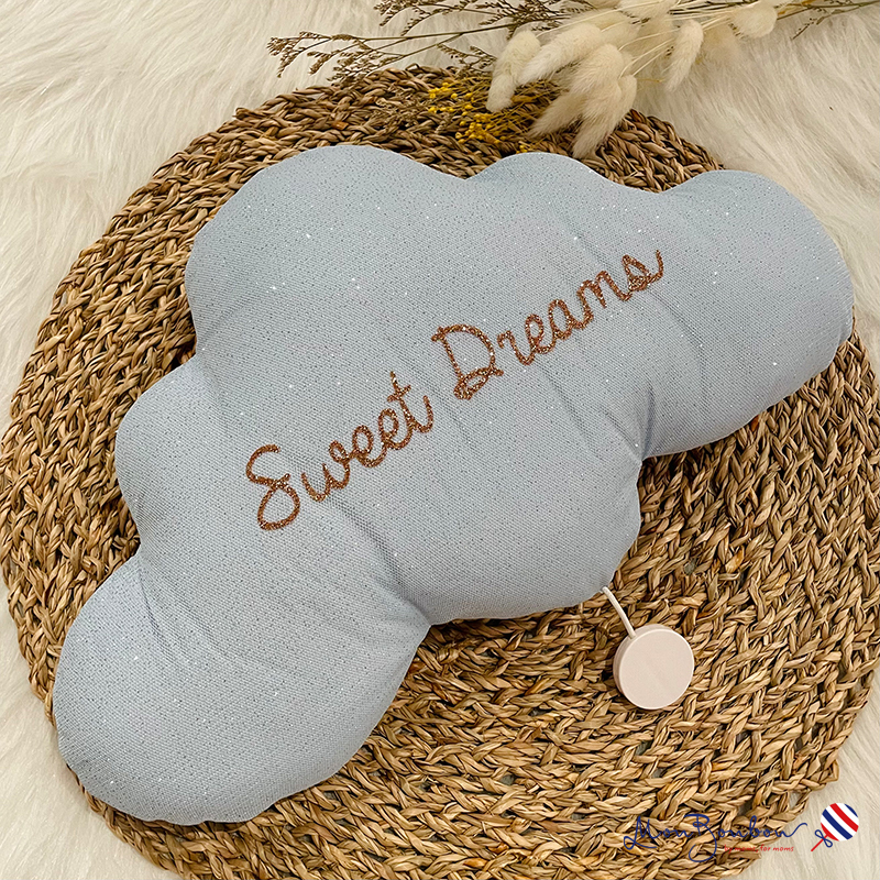 Oh La La 法式雲朵音樂夜燈-甜蜜美夢(銀藍)