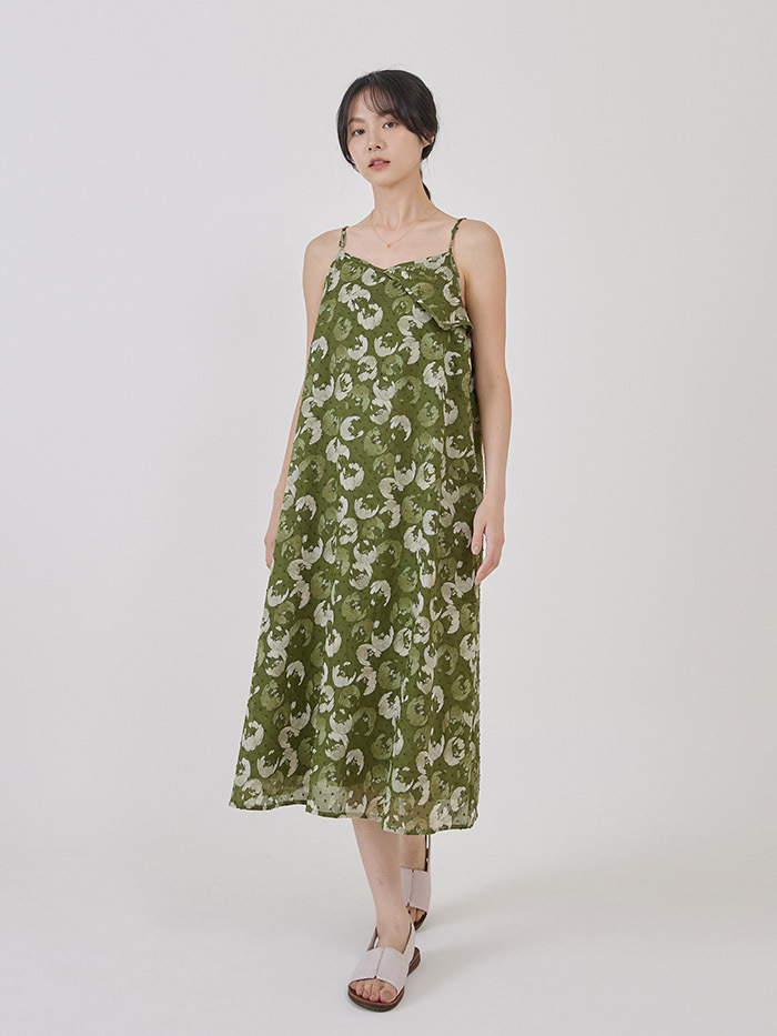 潮境風起細肩帶洋裝-幽草