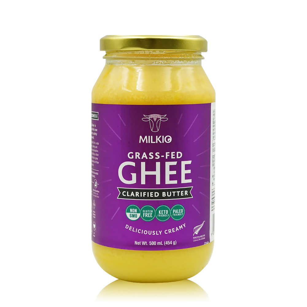 限時75折!【紐西蘭MILKIO】特級草飼牛無水奶油(500毫升) Ghee/酥油/澄清奶油