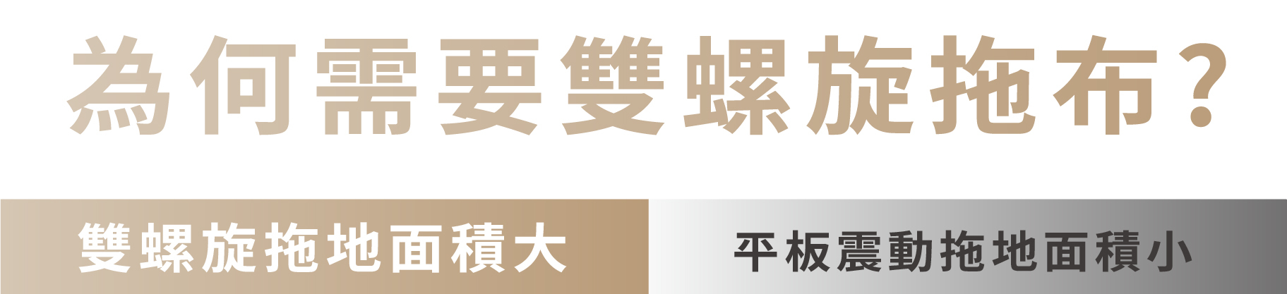 為何需要雙螺旋拖布 雙螺旋拖地面積大 平板震動拖地面積小