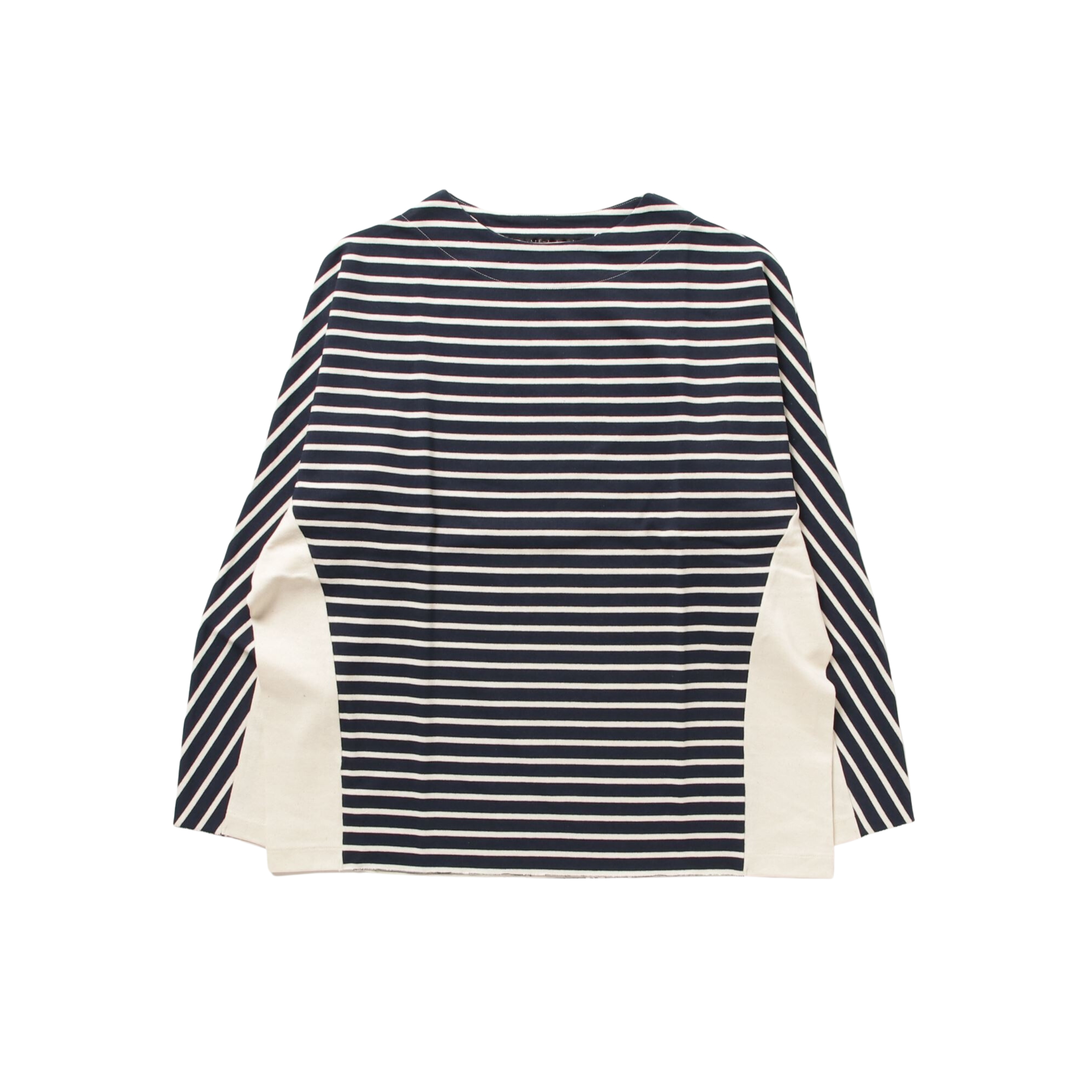 MY BEAUTIFUL LANDLET - BASQUE BORDER L/S T-SHIRT / NAVY