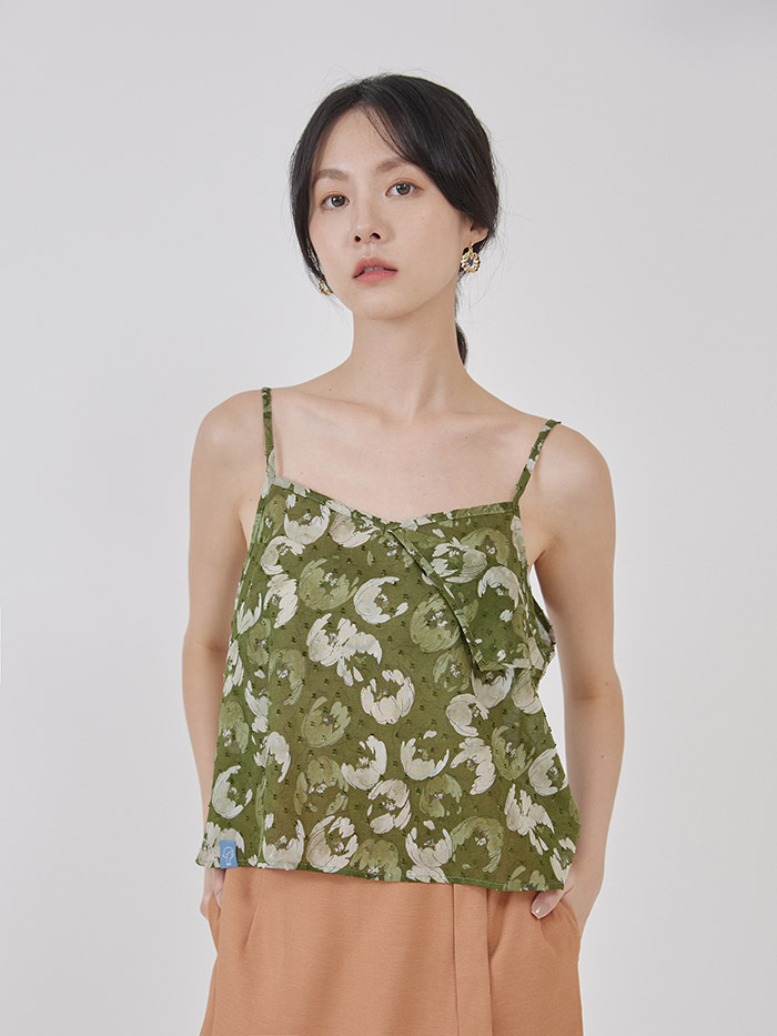 潮境風起細肩帶上衣-幽草