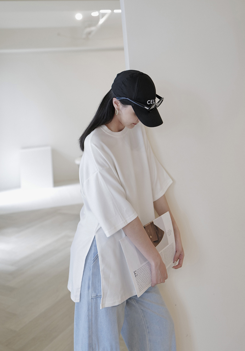 微秋太空棉開衩男友T*6色