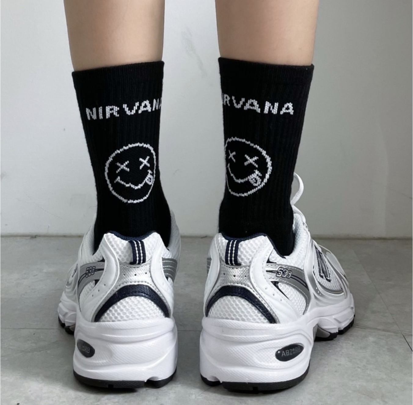 JIN UNIVERSAL韓國圖案襪款 火焰 死亡微笑 斷頭小熊 圖案襪 襪子 小腿襪