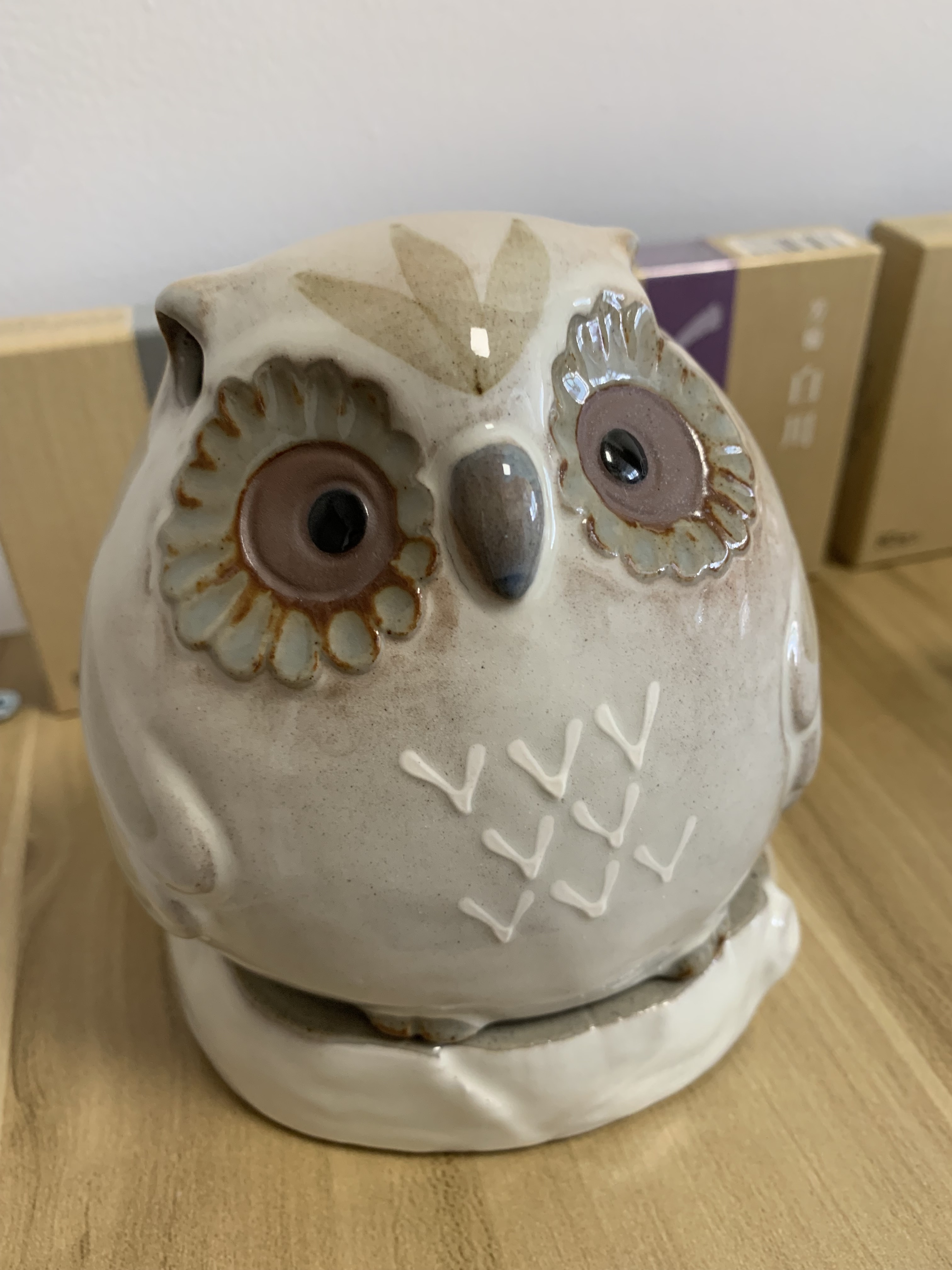 日本松榮堂 貓頭鷹 麗 香爐（大）