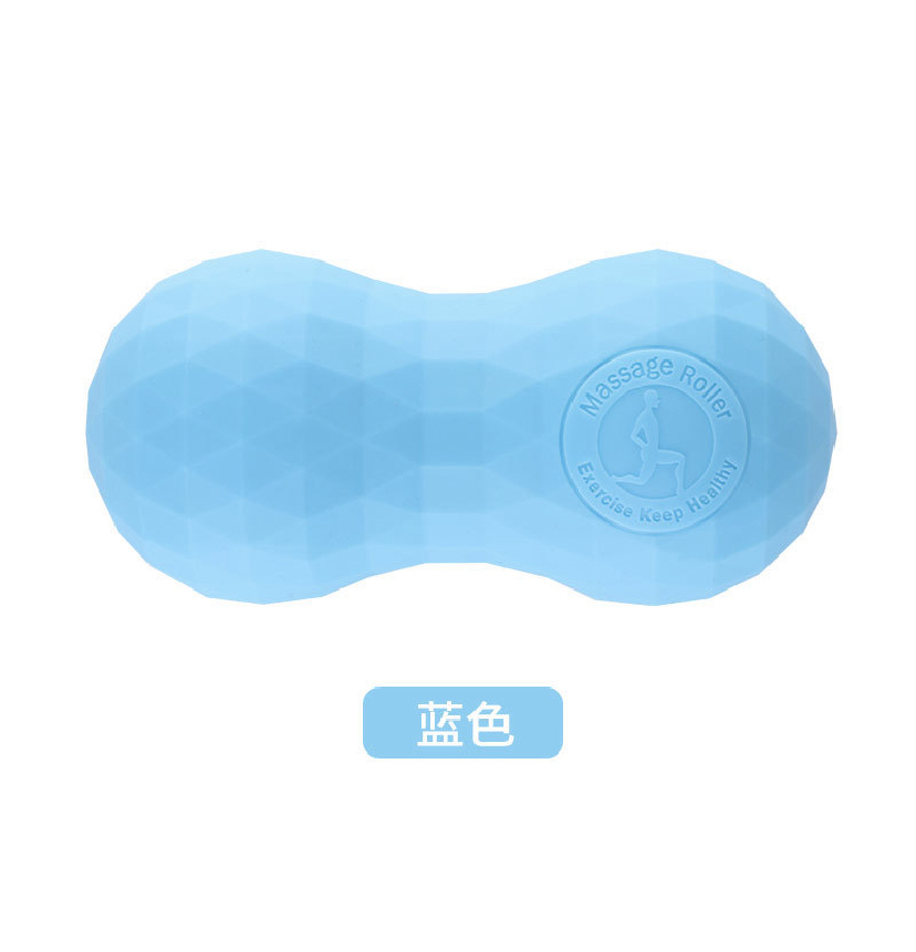 按摩球 筋膜球肌肉放鬆瑜伽按摩花生球- 藍色