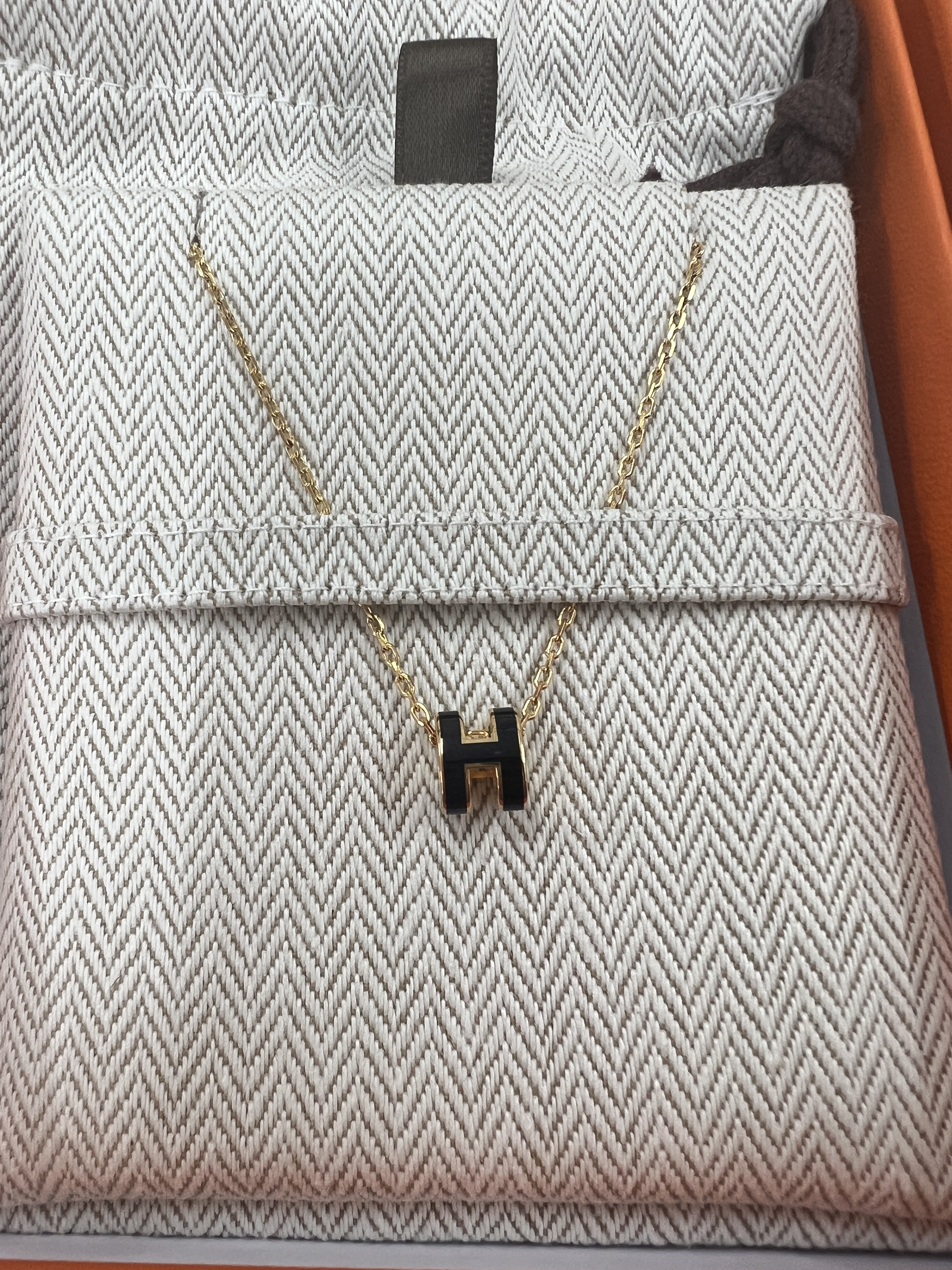 hermes mini Pop h 黑 x 金