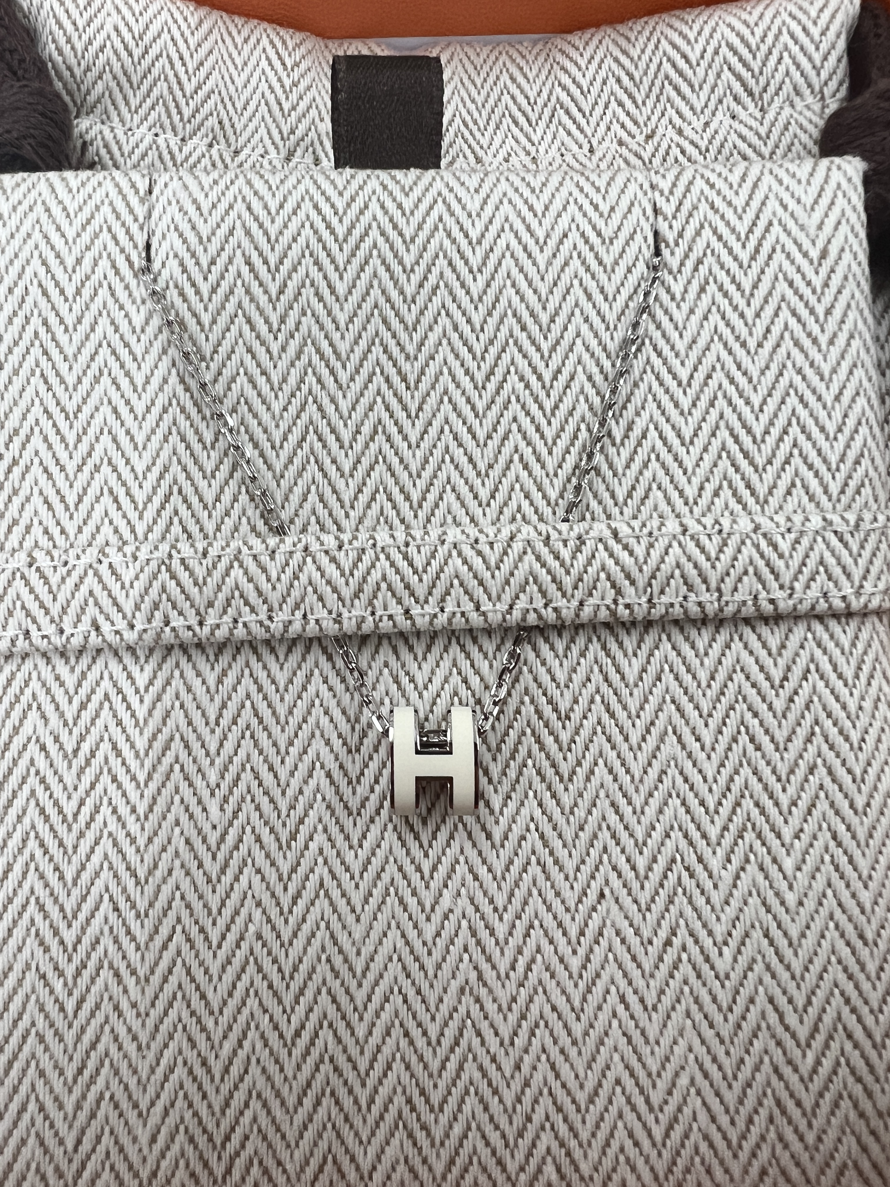 Hermes mini Pop h 白 x 銀