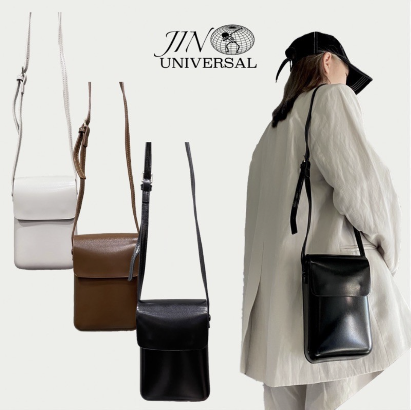 JIN UNIVERSAL (SALE) 韓國磁扣皮革小包 小包 皮革 皮革小包 磁扣 質感