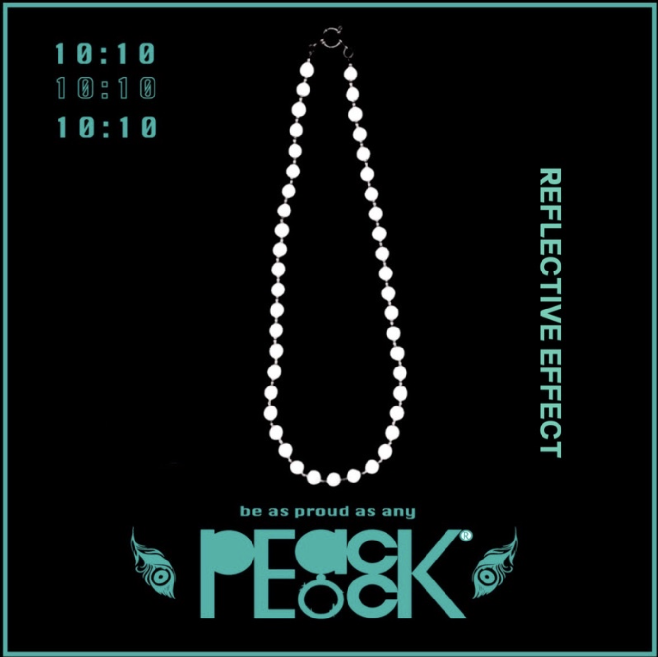 設計品牌 PCOK.Studio 拼接滿版反光珍珠項鍊 珍珠 反光 項鍊 配件 潮流 流行