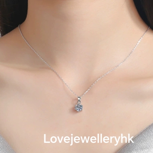 簡約六爪莫桑鑽吊咀    P009