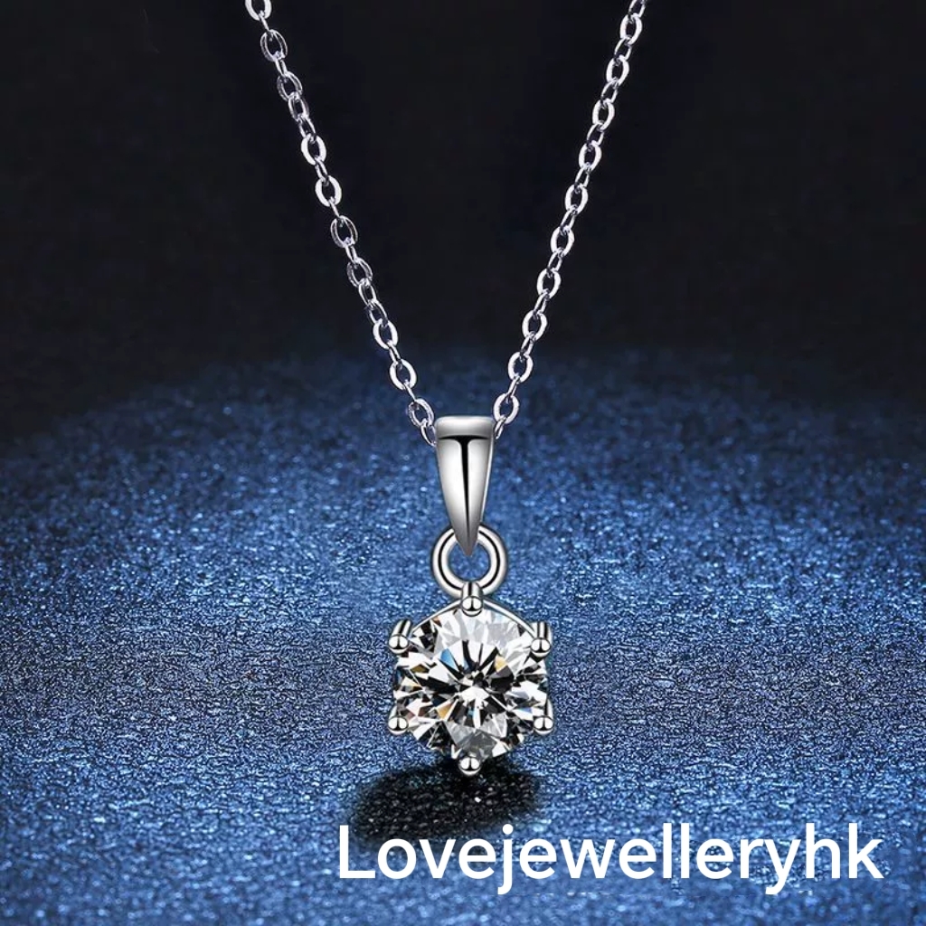 簡約六爪莫桑鑽吊咀    P009