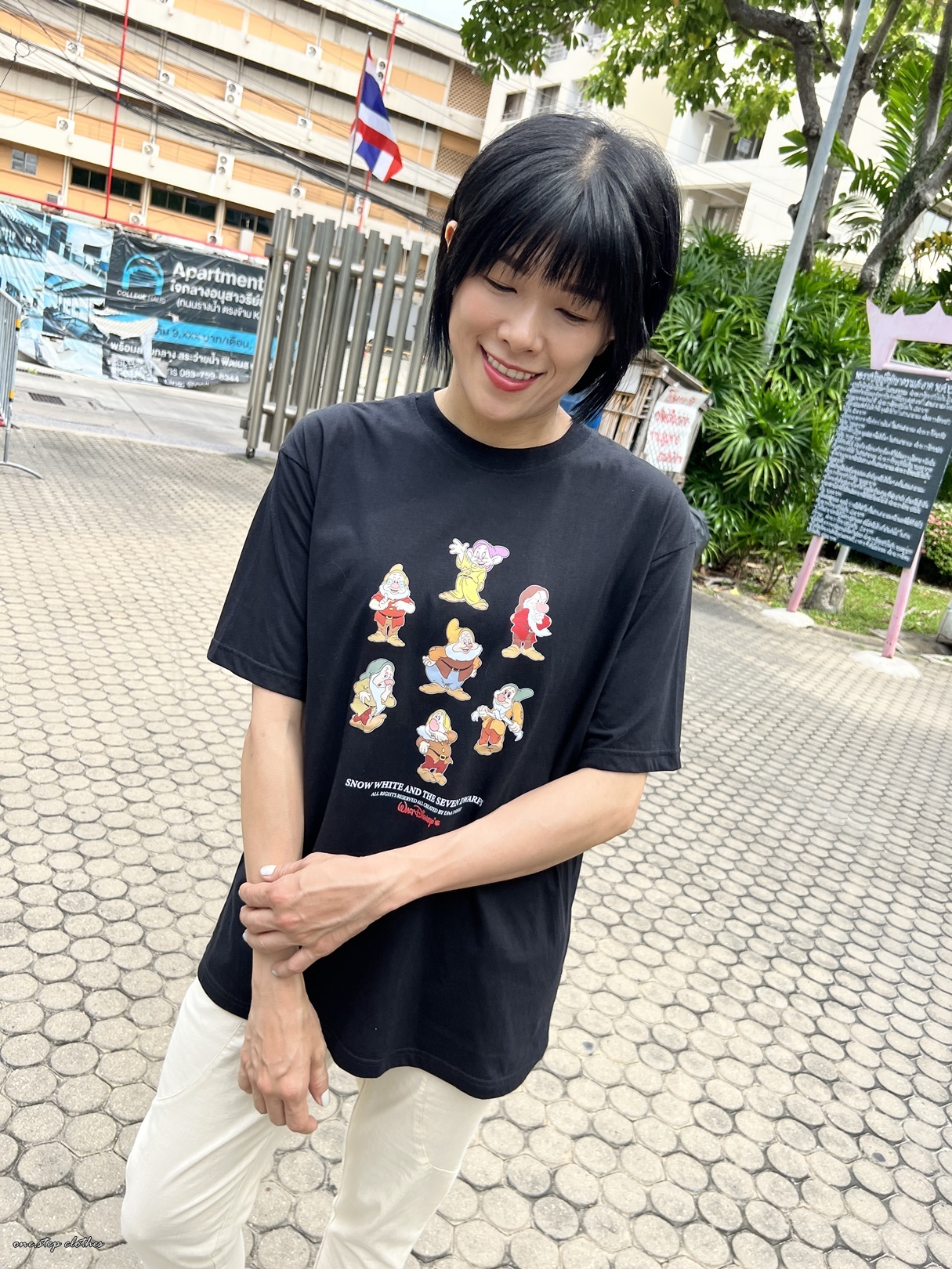 泰國俏皮七個小矮人T (黑)