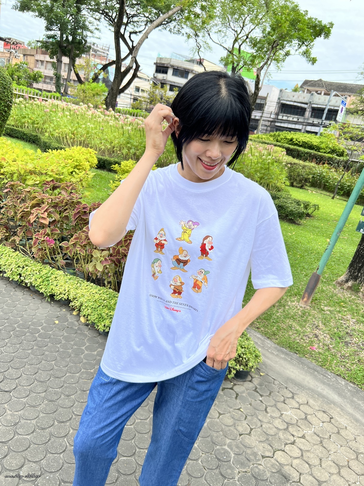 泰國俏皮七個小矮人T (白)