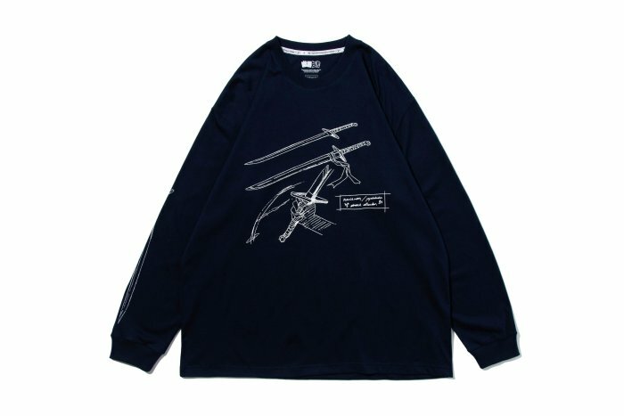 REMIX "幽遊白書 Sketch Collection 飛影 LS TEE" (Navy)