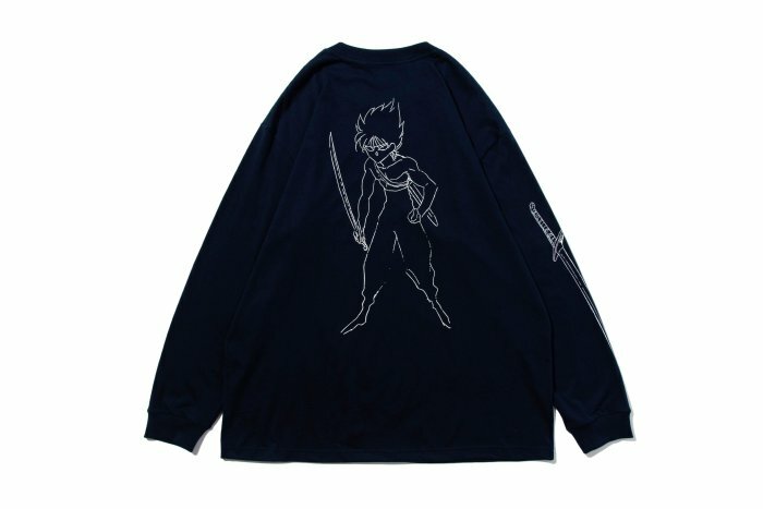 REMIX "幽遊白書 Sketch Collection 飛影 LS TEE" (Navy)