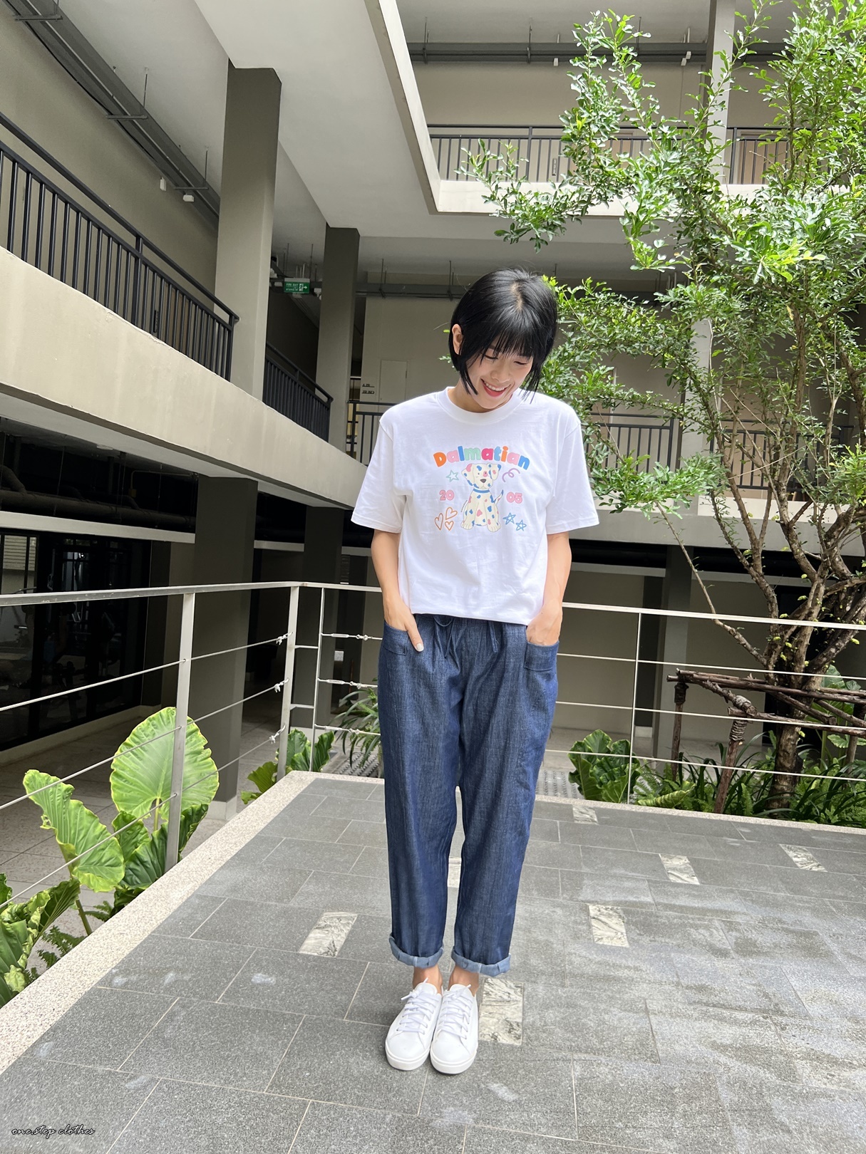 泰國超Q彩色大麥町T (白)